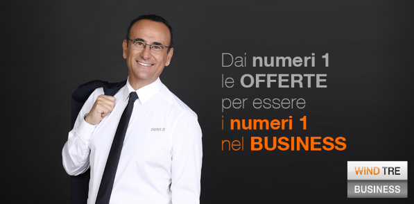 Carlo Conti Nuovo Testimonial di Wind Tre Italia Business